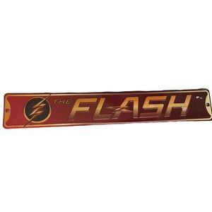 The Flash Wall Decor Metal Sign NEW TV Series Program Orange Yellow 20” long